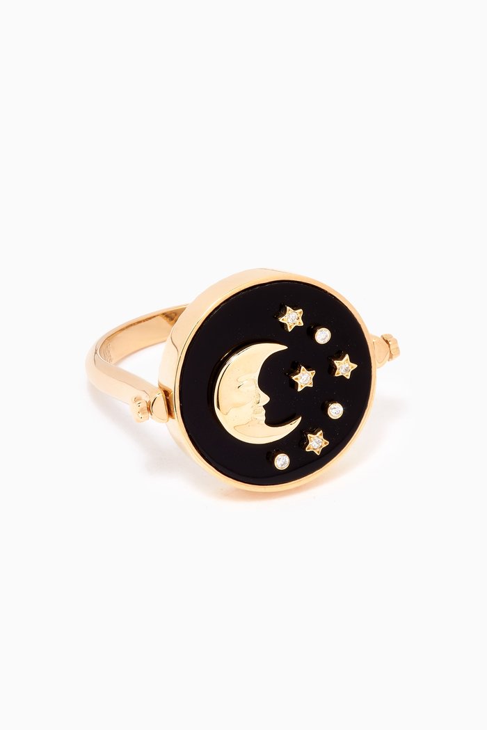 

Reversible Day & Night Diamond Pinky Ring in 18kt Gold, Yellow