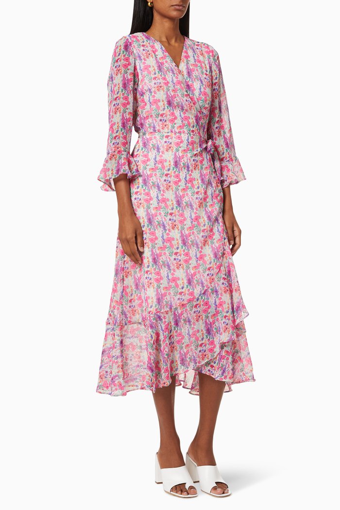

Yasesmeralda Midi Dress in Chiffon, Pink