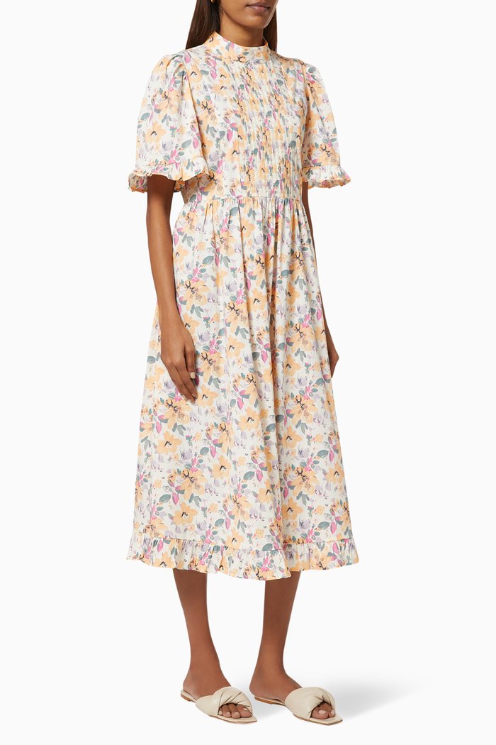 

Yasnilima Midi Dress in Cotton, Multicolour