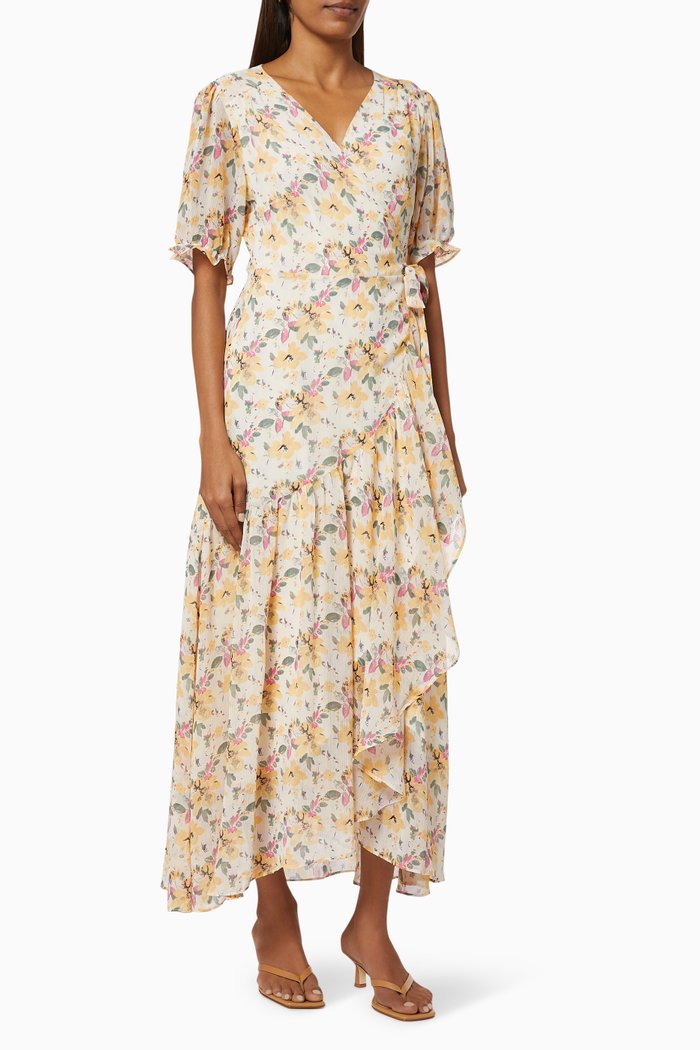 

Yasnilima Wrap Dress in Crepe, Multicolour
