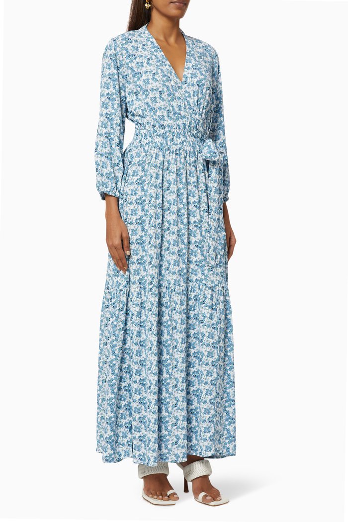

Yassusla Wrap Dress in Viscose, Multicolour