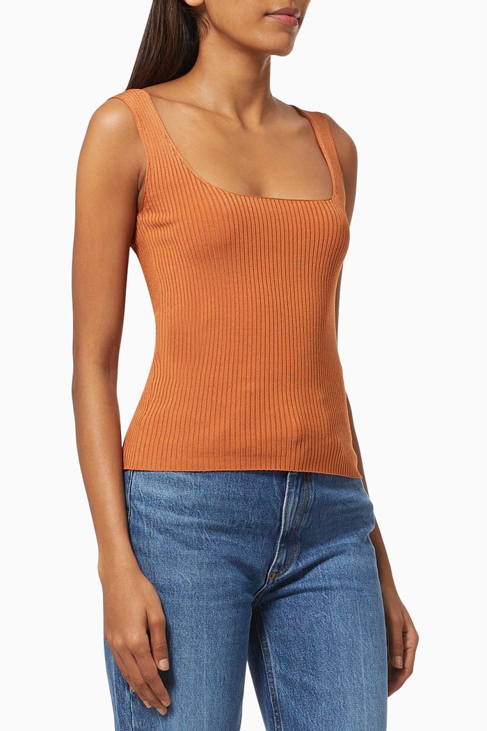 

Vest Top in Viscose Knit, Brown