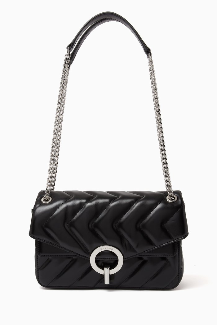 

Yza Shoulder Bag in Quilted Leather, Black