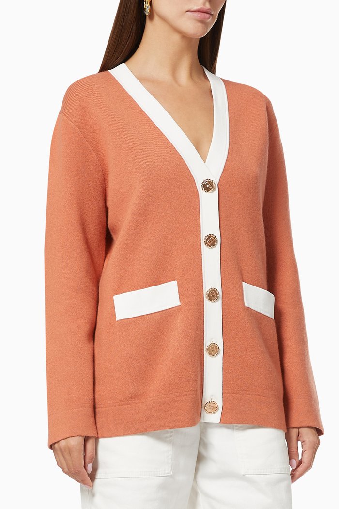

Oversized Knit Coatigan, Red