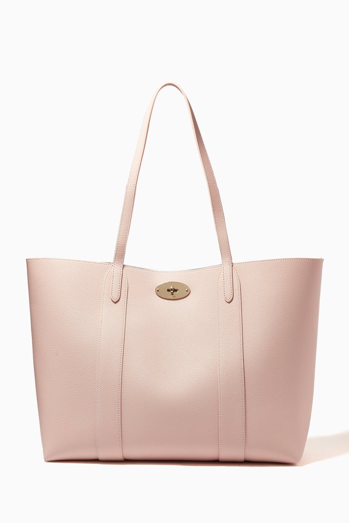 

Bayswater Tote Bag in Small Classic Grain Leather, Pink