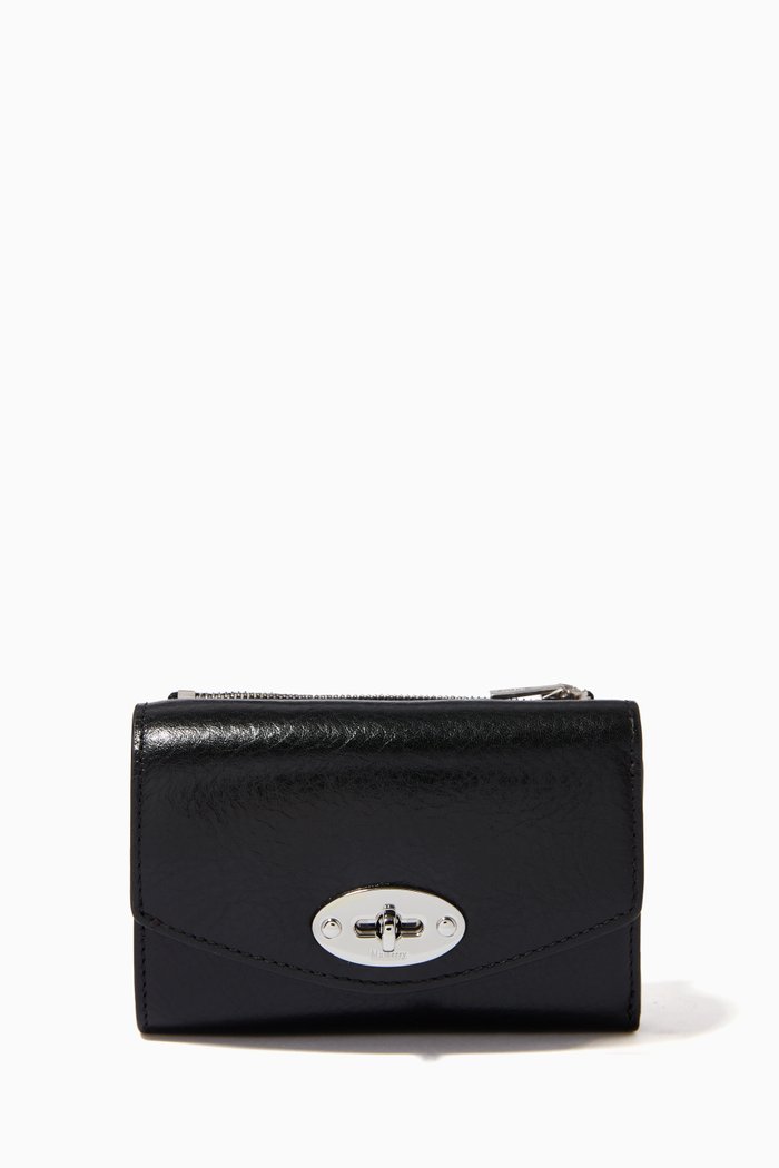 

Darley Multi-card Wallet in High Shine Leather, Black