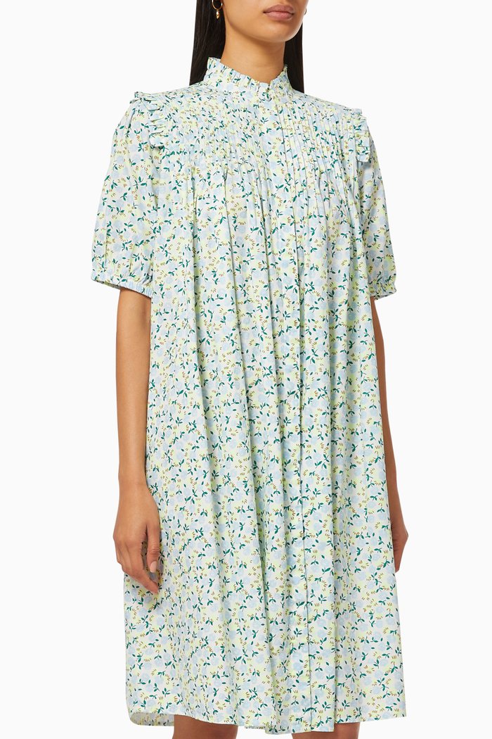 

Yasfilo Shirt Dress in Organic Cotton, Multicolour
