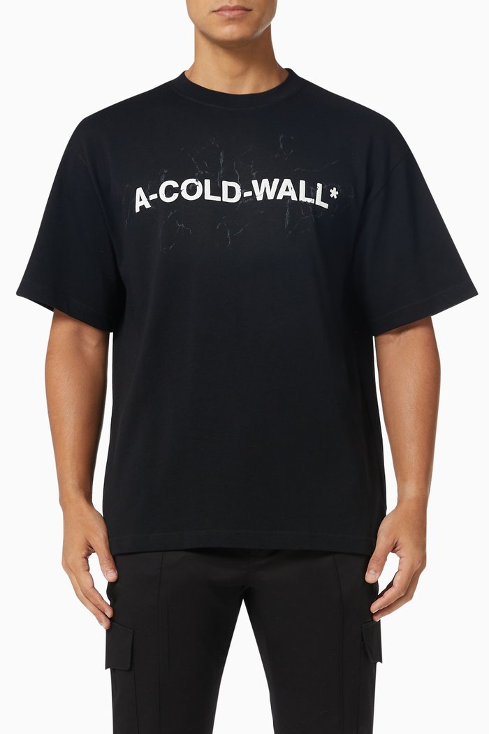 

Graphic Logo T-shirt in Cotton Jersey, Black