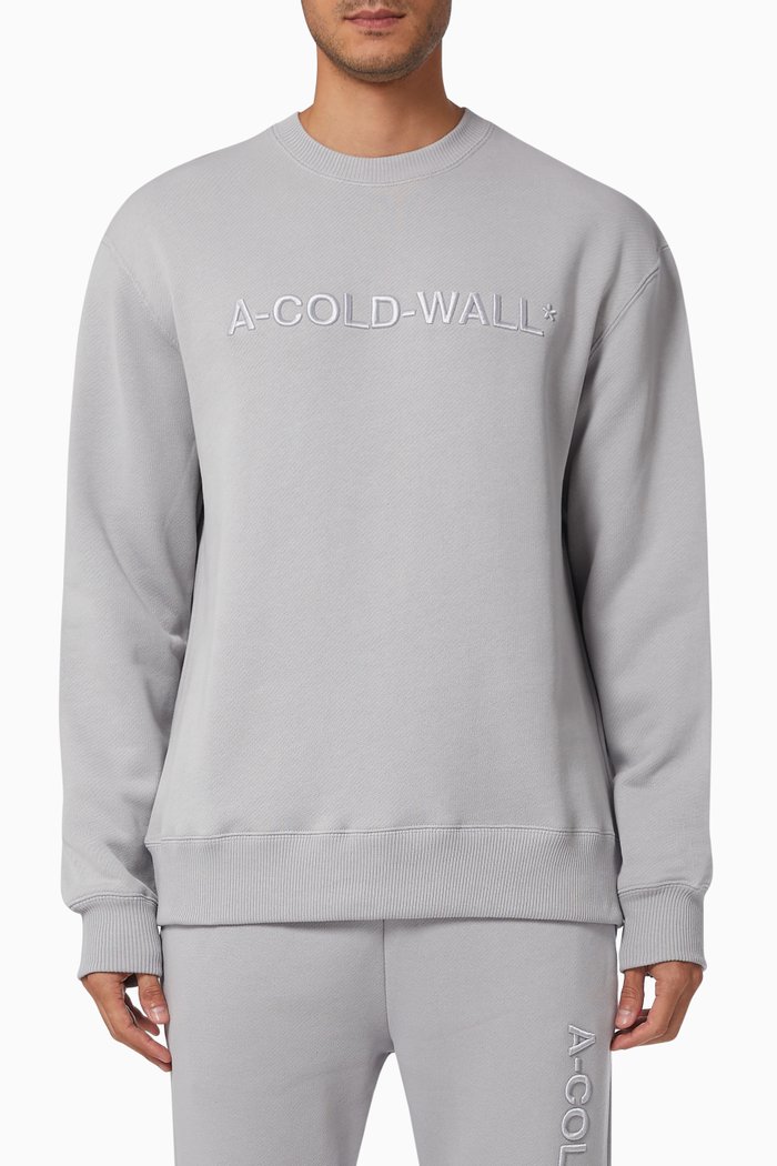 

Logo Sweatshirt in Loopback Cotton Jersey, Grey