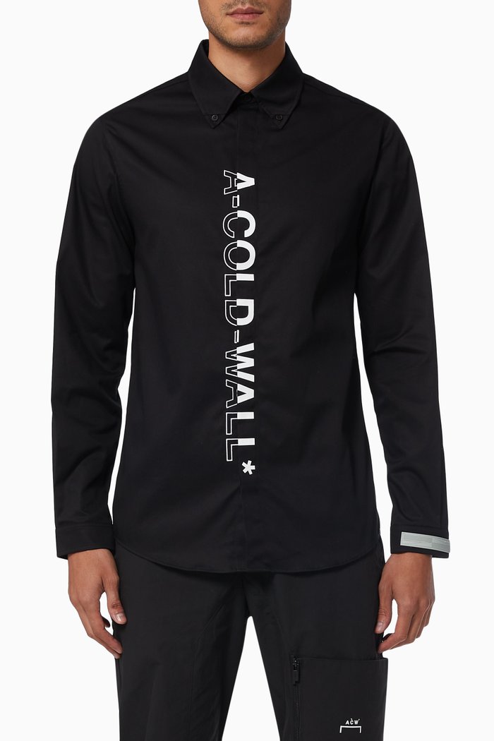 

Essential Shirt in Cotton Twill, Black