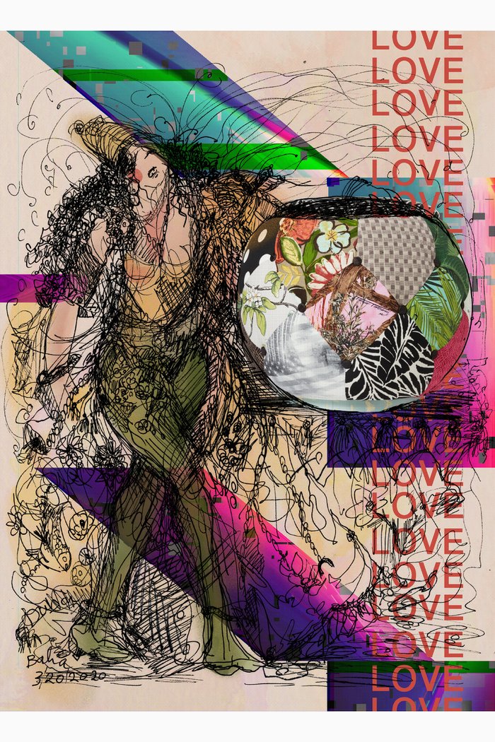 

Life is Love Artwork Poster, Multicolour