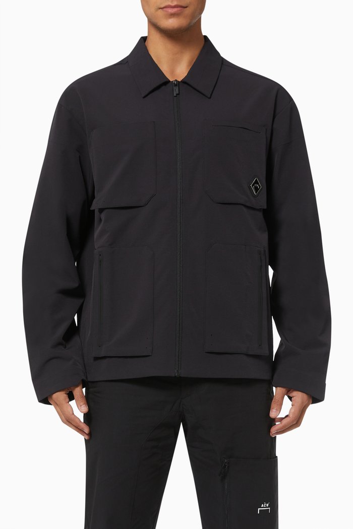 

Technical Overshirt in Nylon, Black