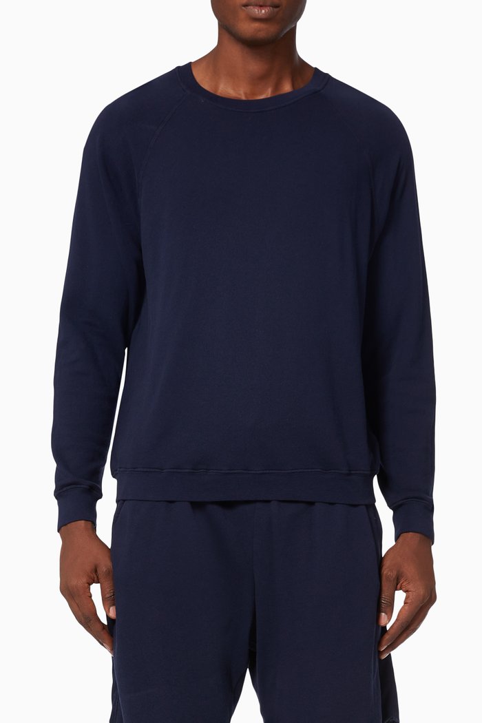 

Crewneck Sweatshirt in Cotton French Terry, Blue
