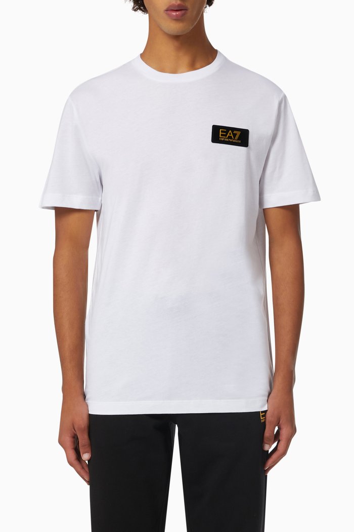 EA7 Logo Series Jersey T-Shirt, White