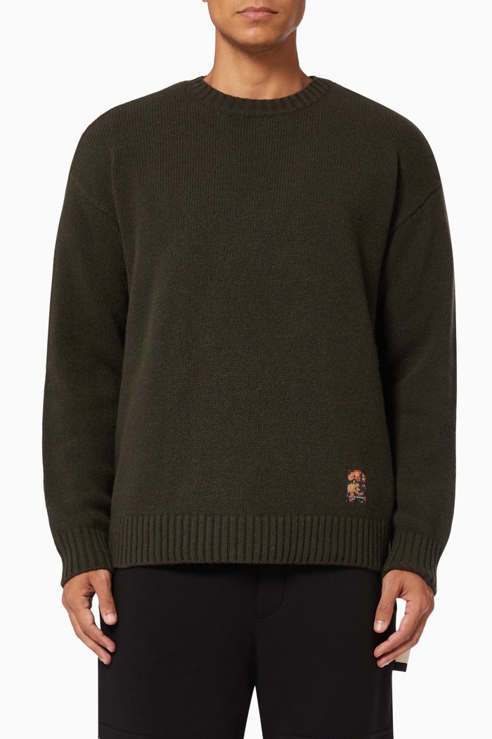 

R-EAcycle Sustainable Capsule Sweater in Wool-blend Knit, Green