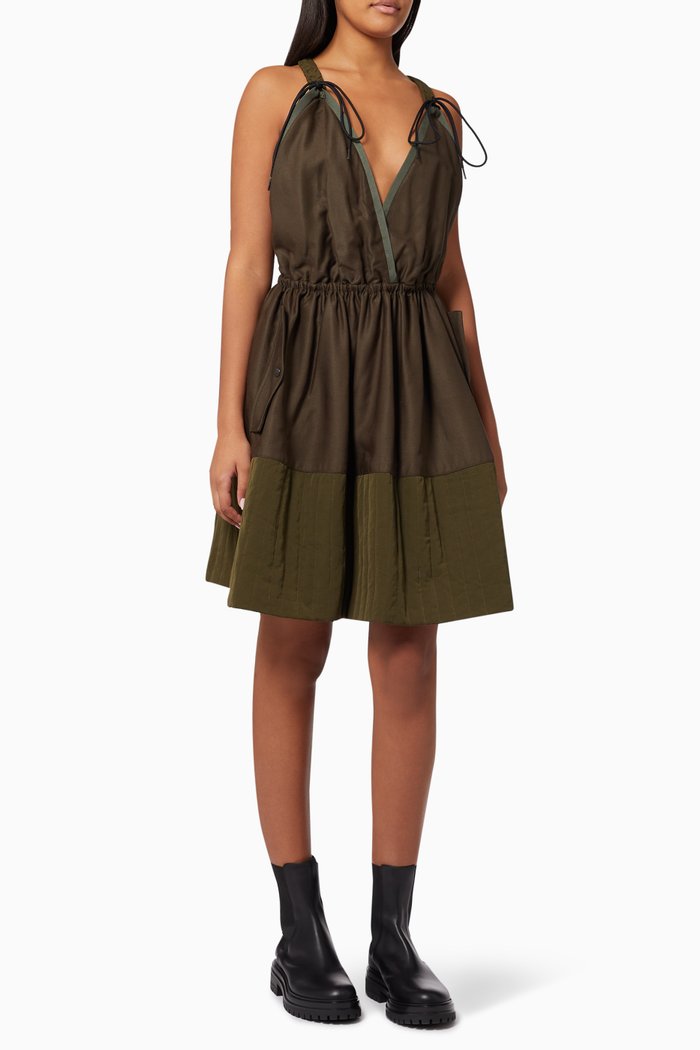 

R-EAcycle Capsule A-line Dress in Viscose, Green