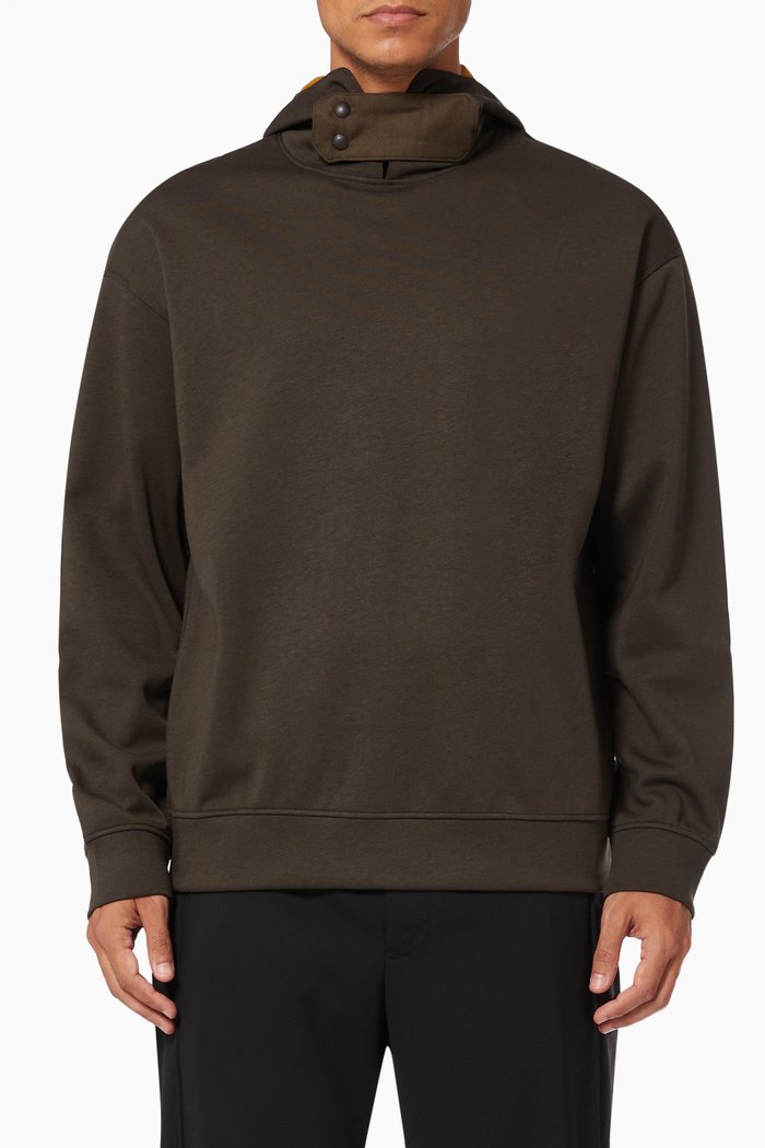 R-EA Sustainable Capsule Collection Hoodie in Jersey, Brown