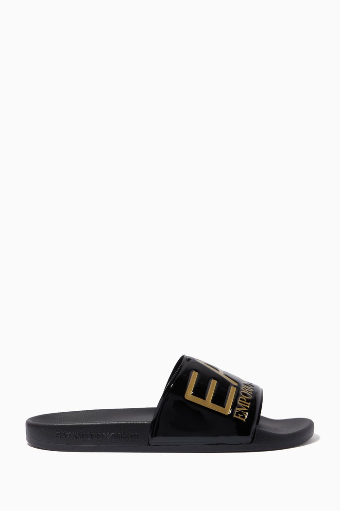 

Macro EA7 Slide Sandals in Rubber, Black
