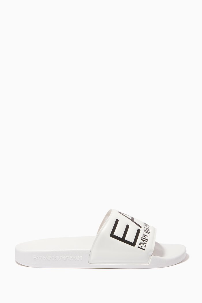 

Macro EA7 Slide Sandals in Rubber, White