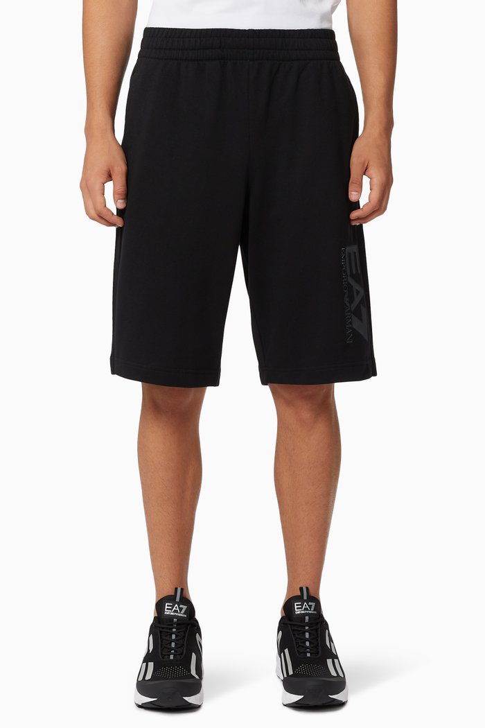 

EA7 Train Visibility Bermuda Shorts in Jersey, Black