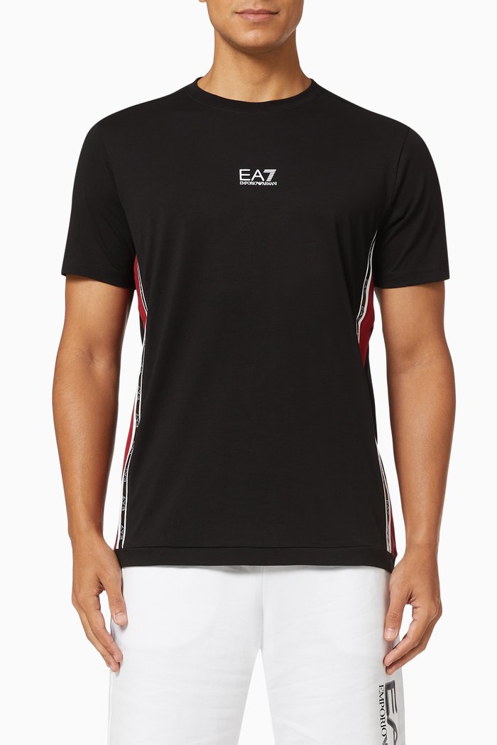 

EA7 Train Logo T-shirt in Jersey, Black
