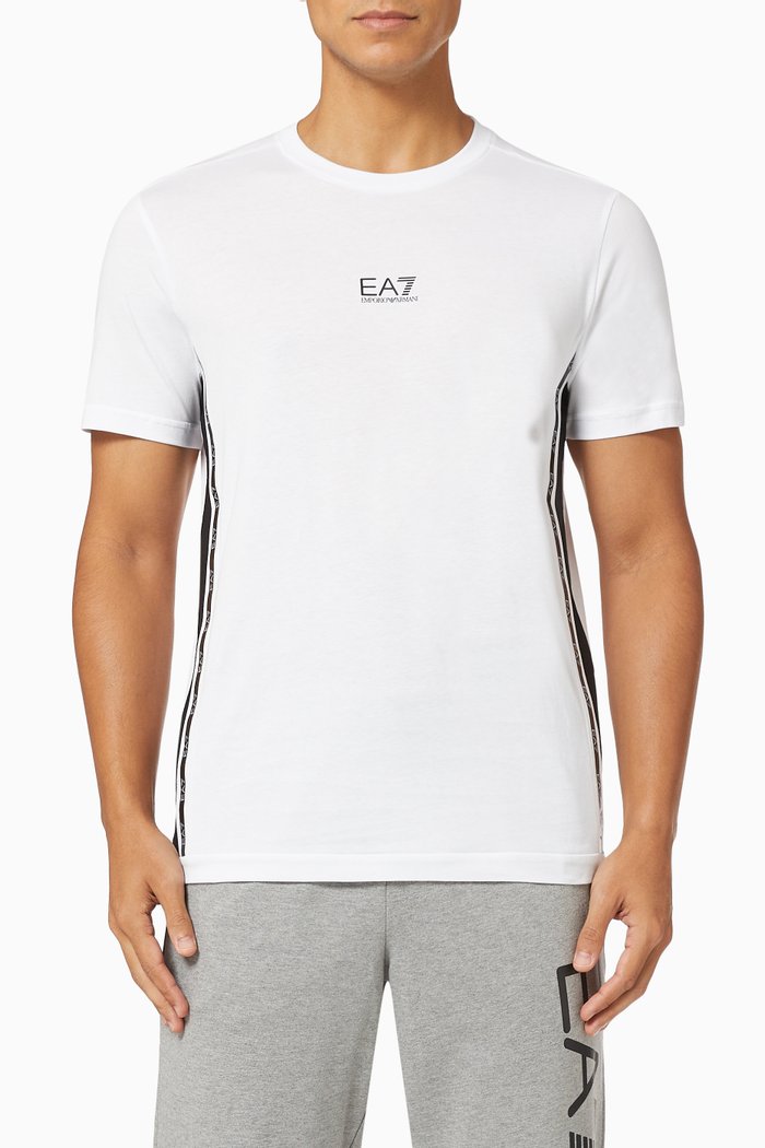 

EA7 Train Logo T-shirt in Jersey, White
