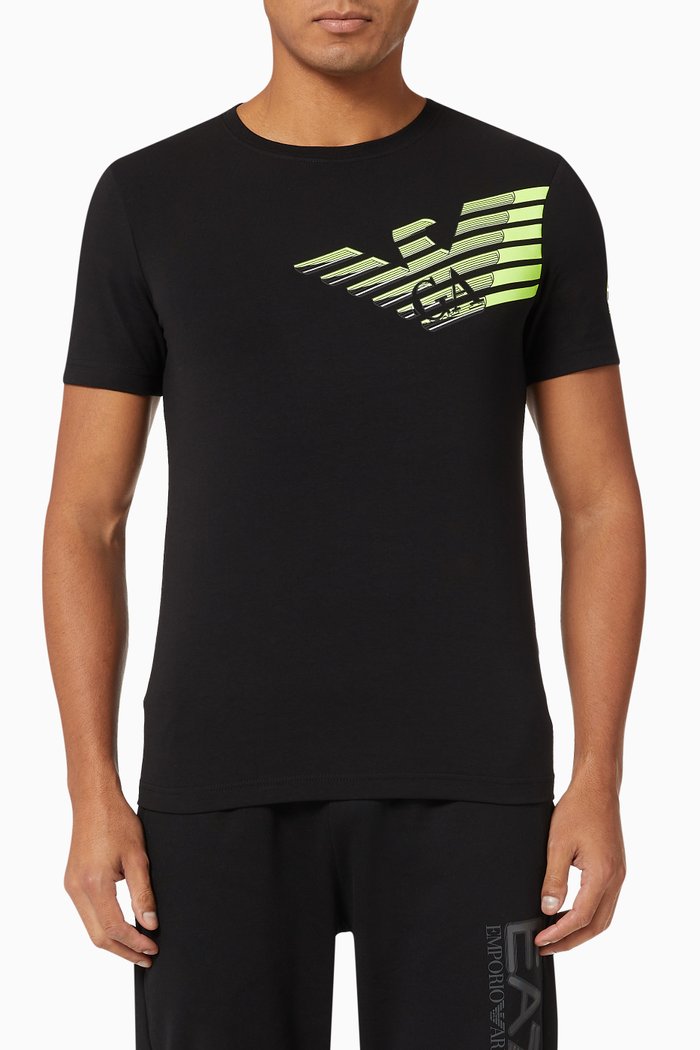 

EA7 Train Graphic Series T-shirt in Jersey, Black