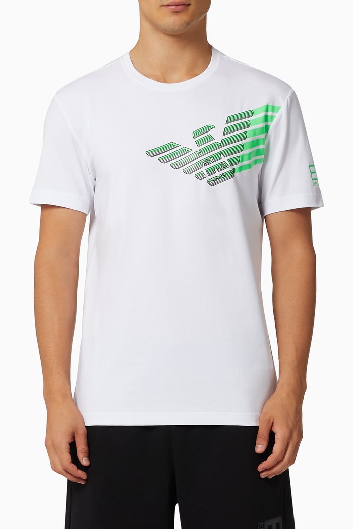 

EA7 Train Graphic Series T-shirt in Jersey, White