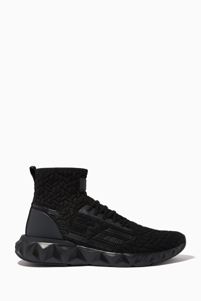 

EA7 Ultimate 2.0 Sockliner Sneakers in Quilted Knit, Black