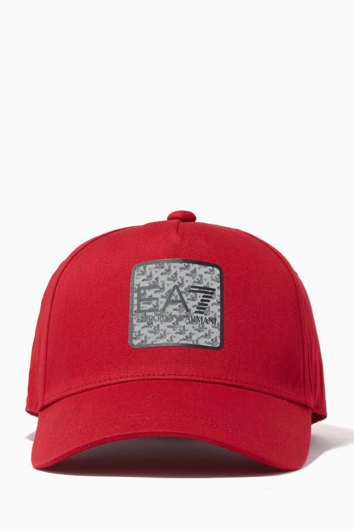

EA7 Baseball Cap in Twill, Red