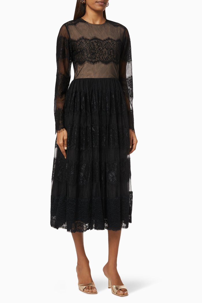 

Yaslacie Midi Dress, Black