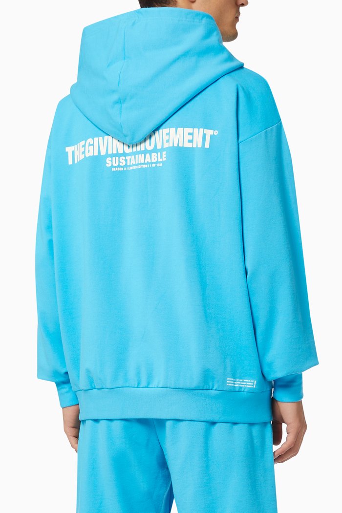 

Organic Bamboo Oversized Zip Hoodie, Blue