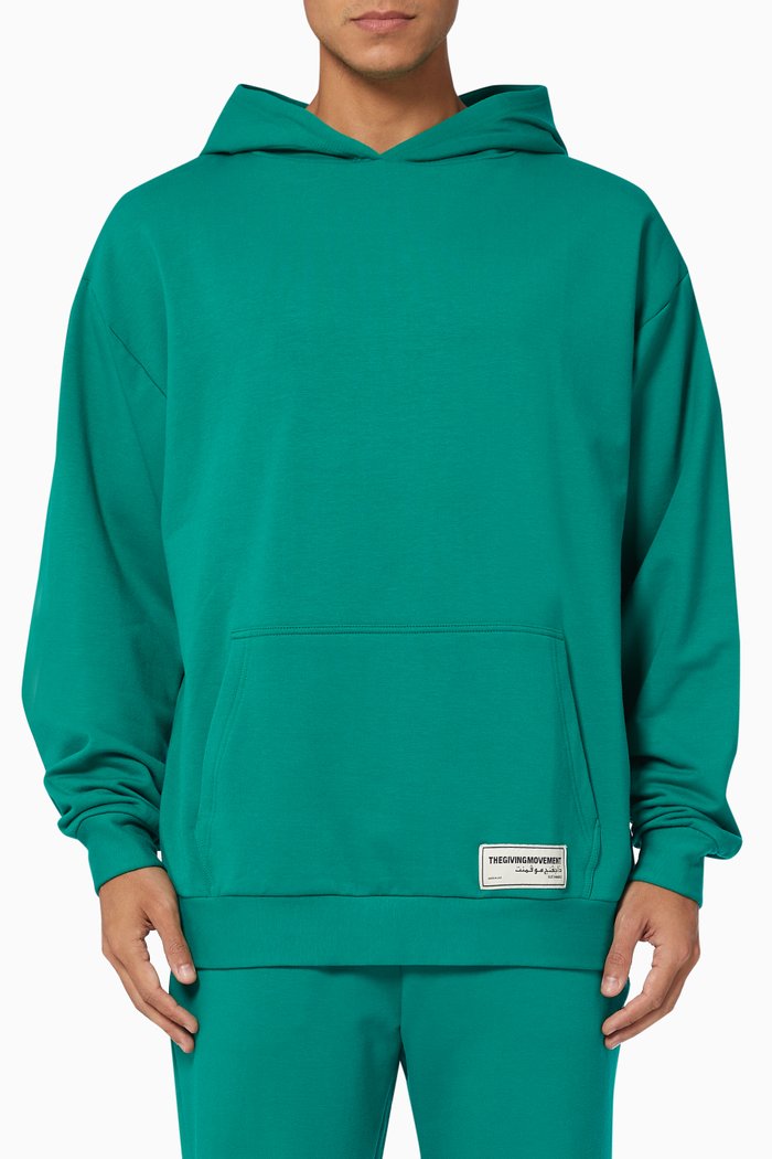 

Organic Bamboo Oversized Hoodie, Green