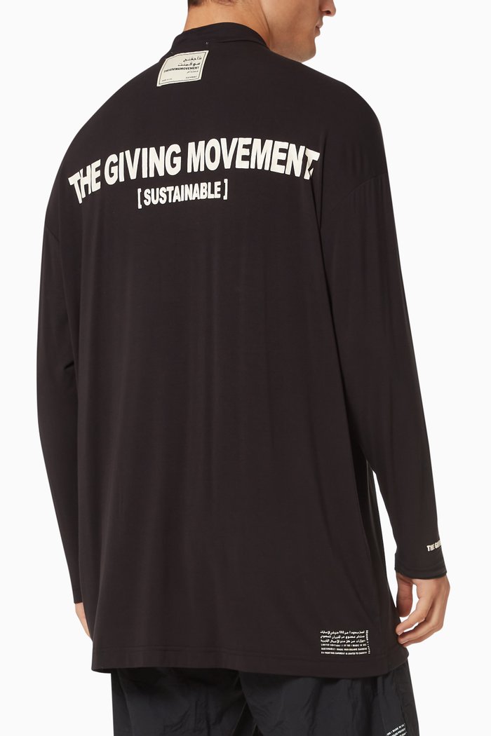 

Organic Bamboo Oversized High Neck T-shirt, Black