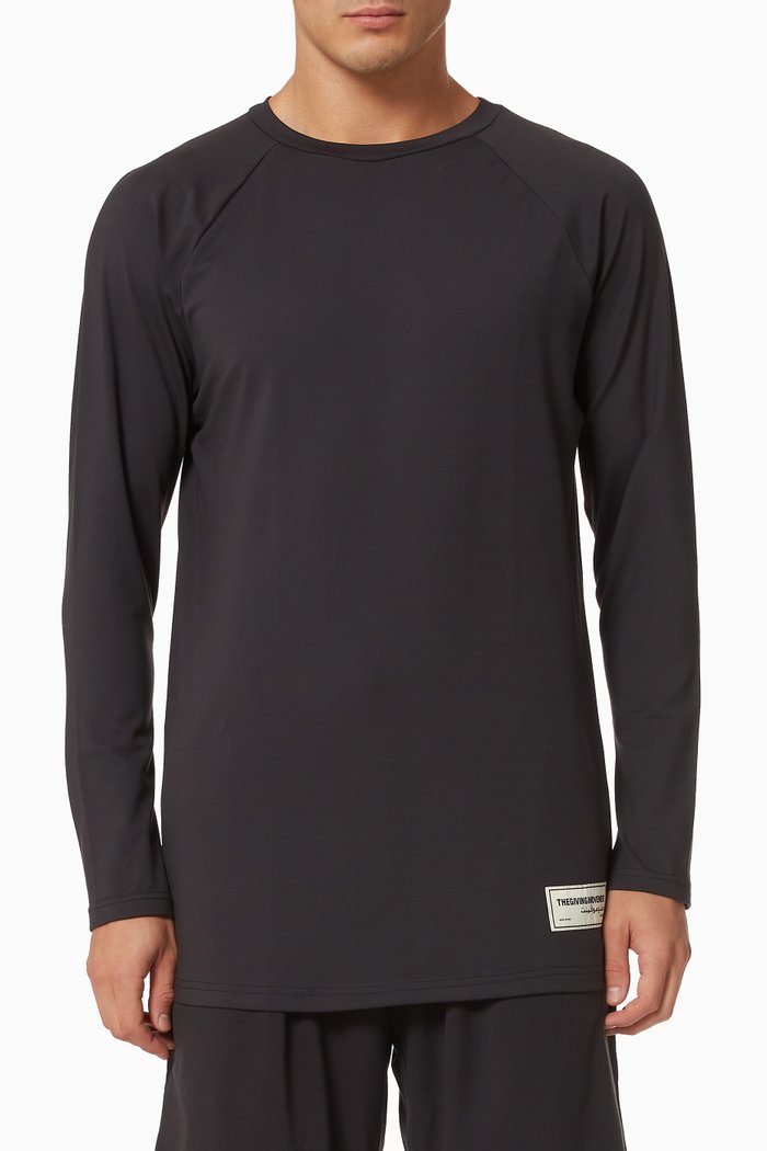 

Recycled Softskin Crew Neck Long Sleeve Top, Black