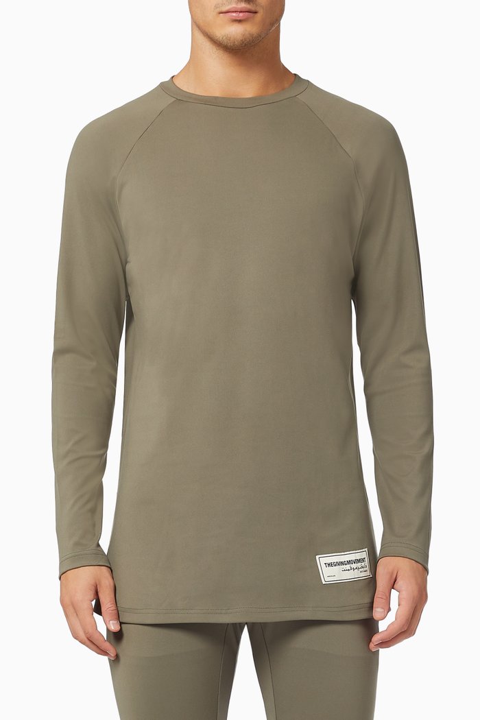 

Recycled Softskin Crew Neck Long Sleeve Top, Green