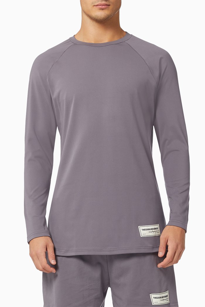 

Recycled Softskin Crew Neck Long Sleeve Top, Grey