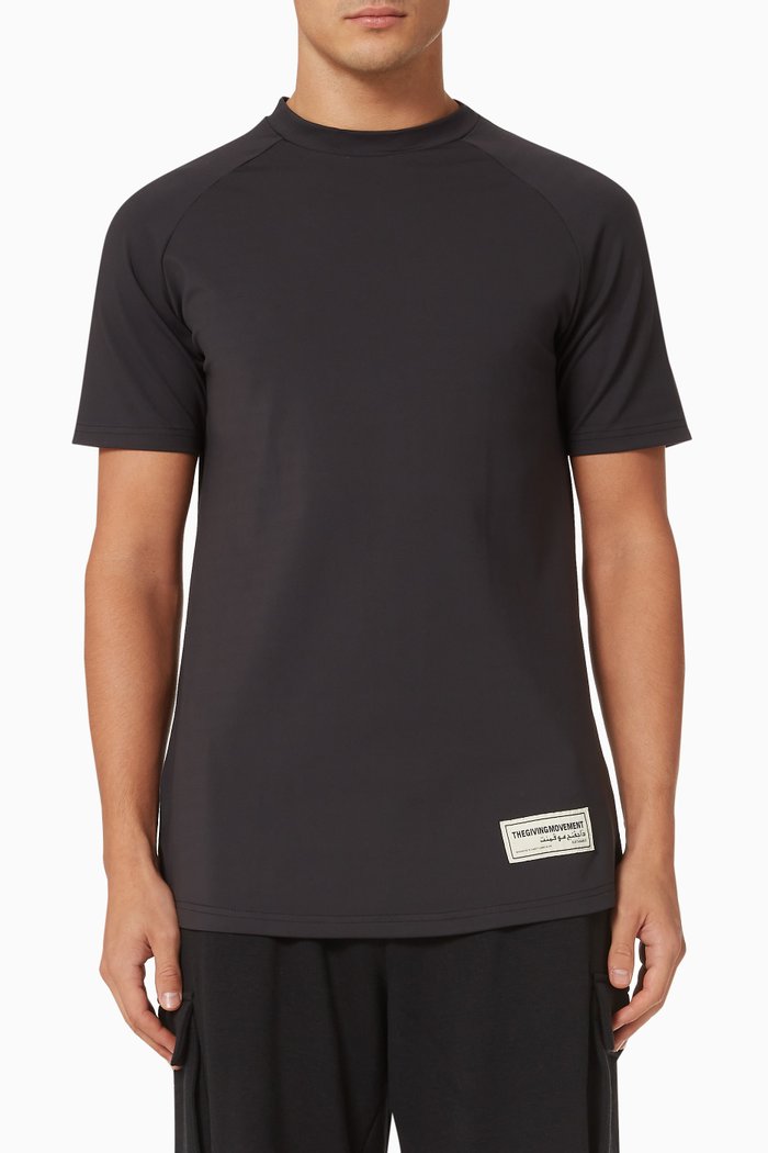 Active Recycled Polyester T-shirt, Black