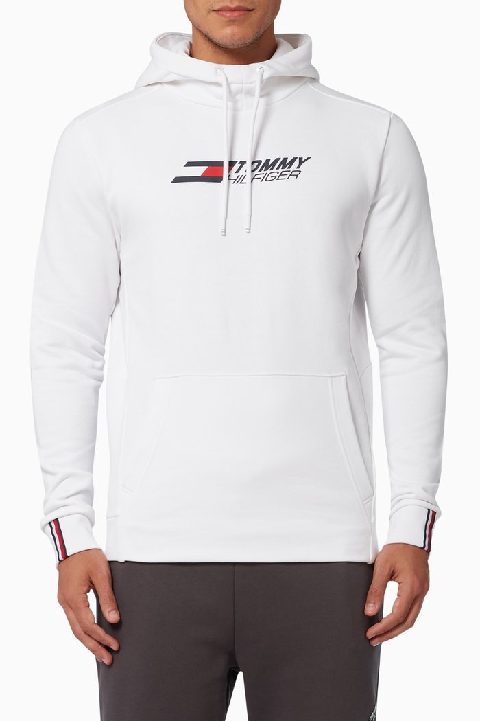 

Sport TH Cool Hoodie in Organic Cotton, White