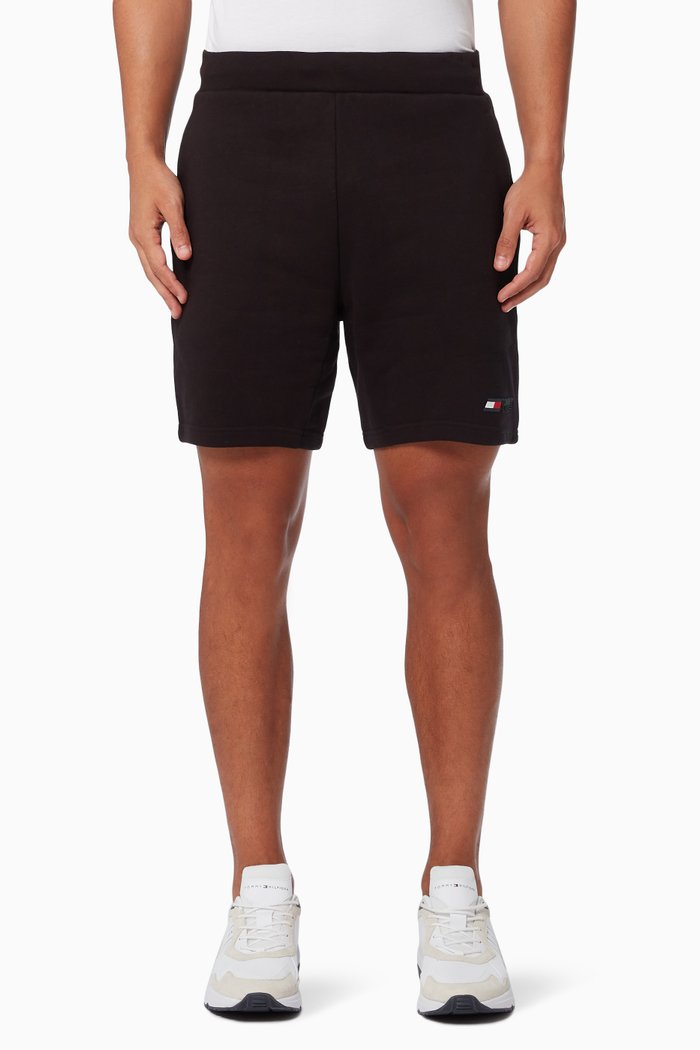 Sport TH Cool Flex Shorts in Organic & Recycled Cotton Fleece, Black