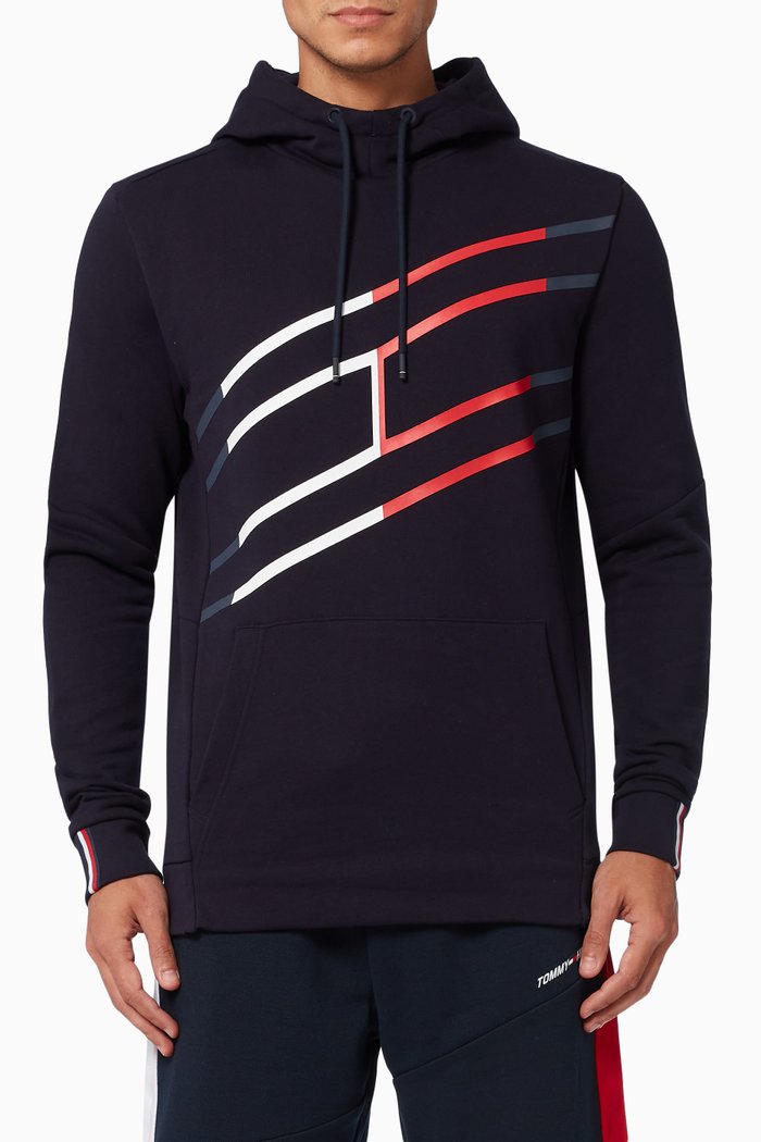 

Sport TH Cool Hoodie in Organic Cotton, Blue