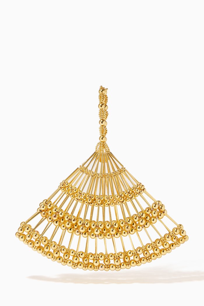 

L'Arabesque Bracelet Bag in Brass, Gold