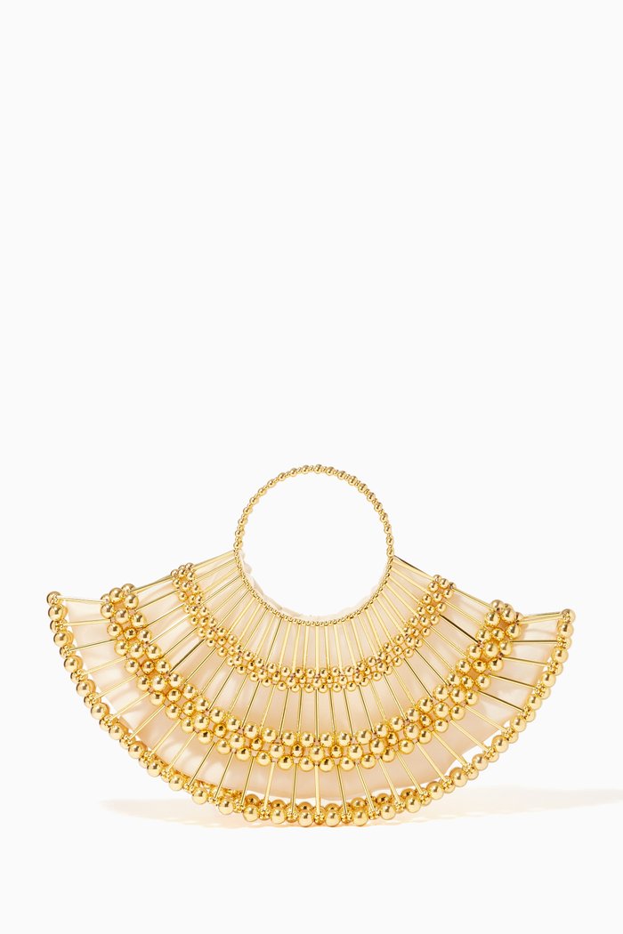 

Le Soubresaut Bracelet Bag in Brass, Gold