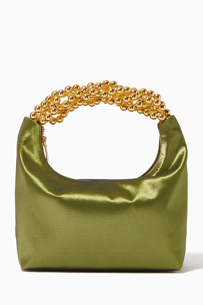 

L'échappé Top Handle Bag in Fabric, Green