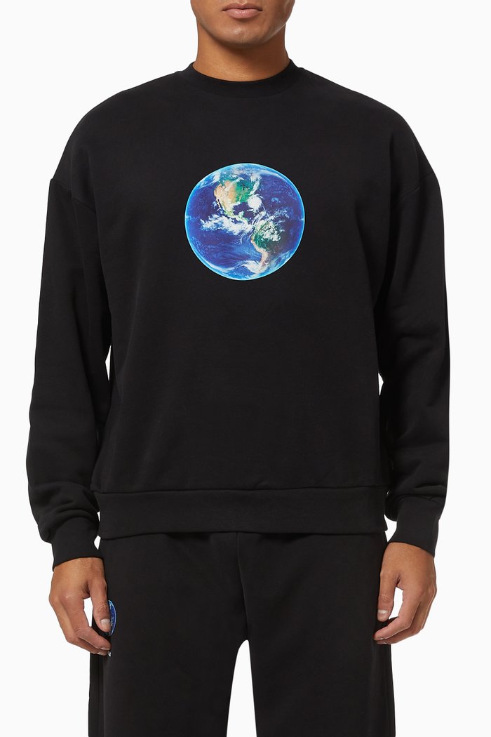 Organic Cotton Mother Earth Sweatshirt, Black