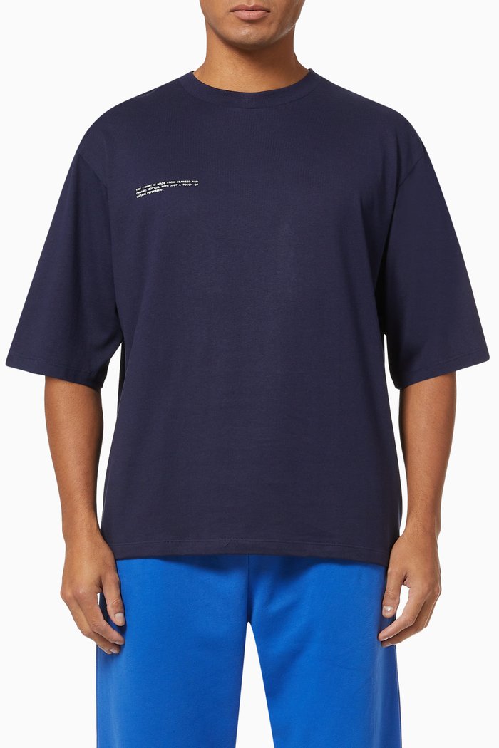 

Organic Cotton Oversized Box T-shirt with C-FIBER™, Blue