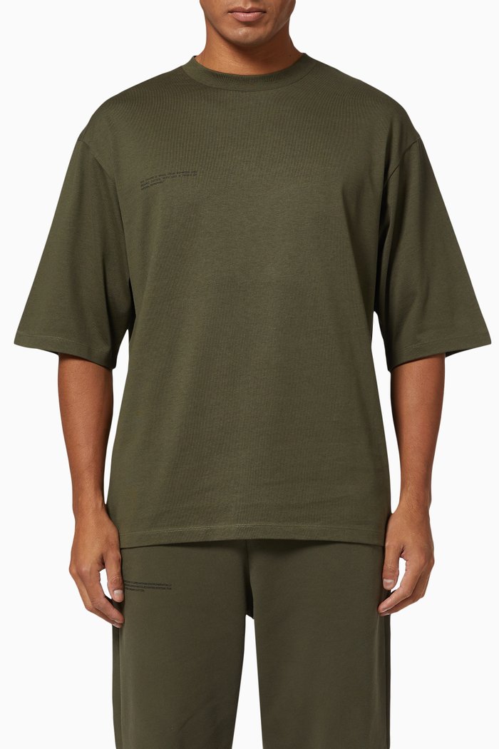 

Organic Cotton Oversized Box T-shirt with C-FIBER™, Green