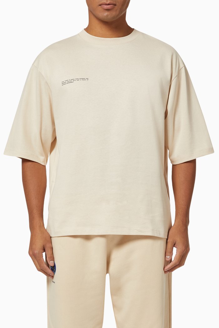 Organic Cotton Oversized Box T-shirt with C-FIBER™, Neutral