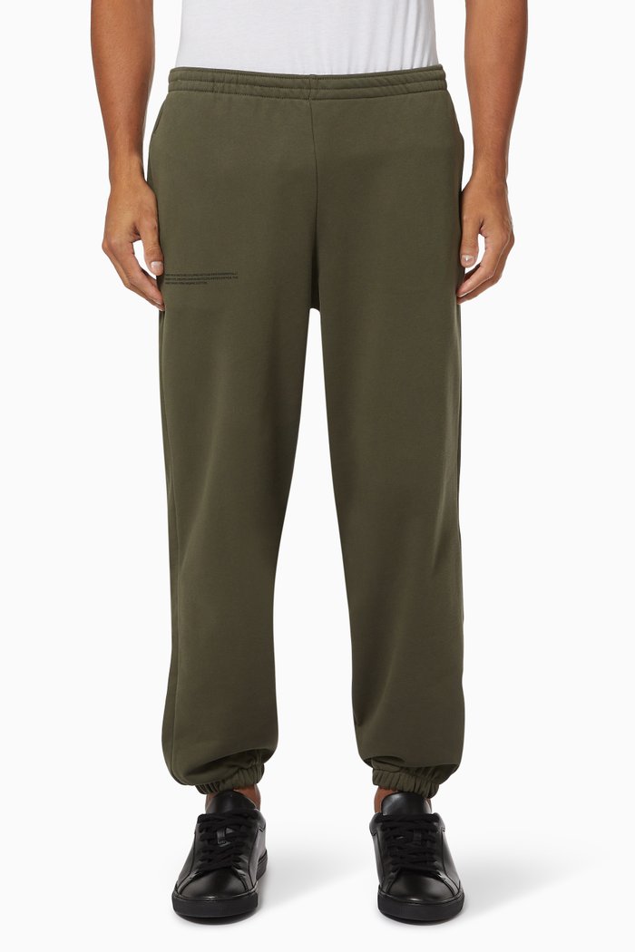 

Organic Cotton Track Pants, Green