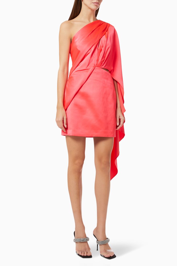 Anne Asymmetric Dress, Pink